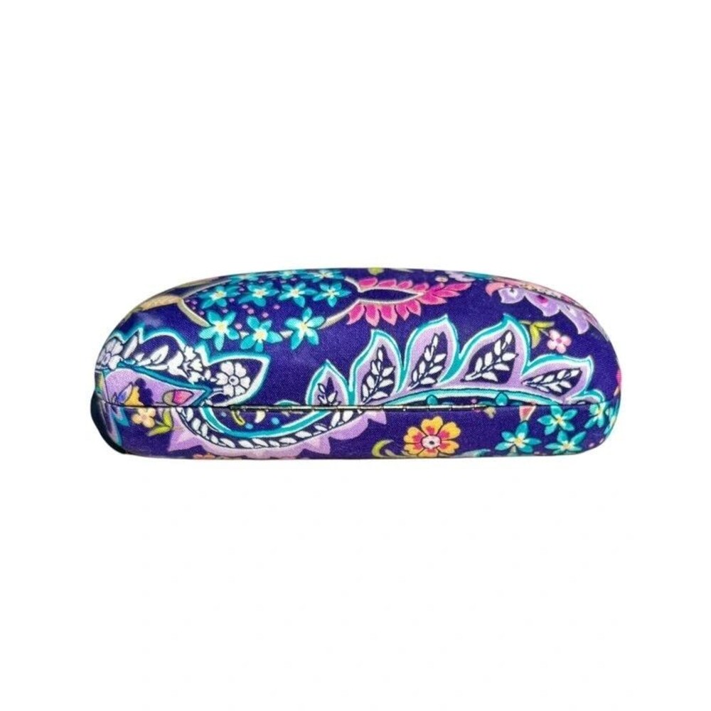 Vera Bradley Hard Shell Glasses Case Purple Paisley Floral Print